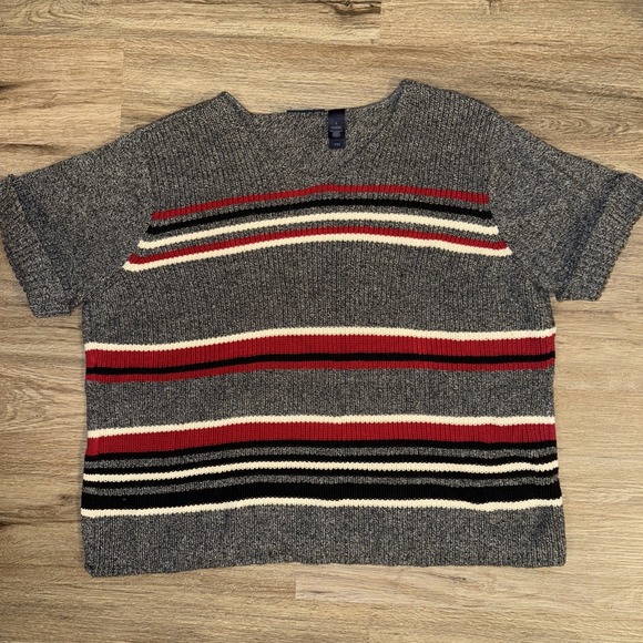 Crazy Horse Short Sleeve Striped Sweater size 3 Plus Size - Picture 1 of 6